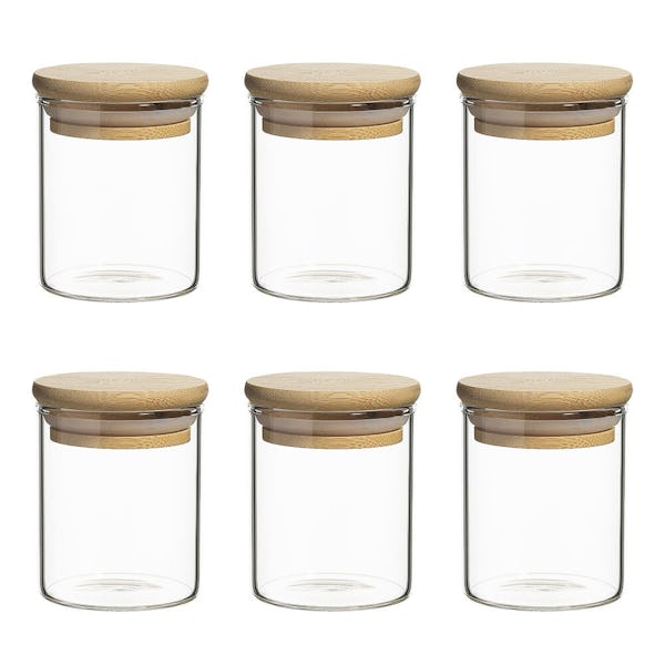Superior Glass Round Kitchen Storage Containers - 6 Pc Set