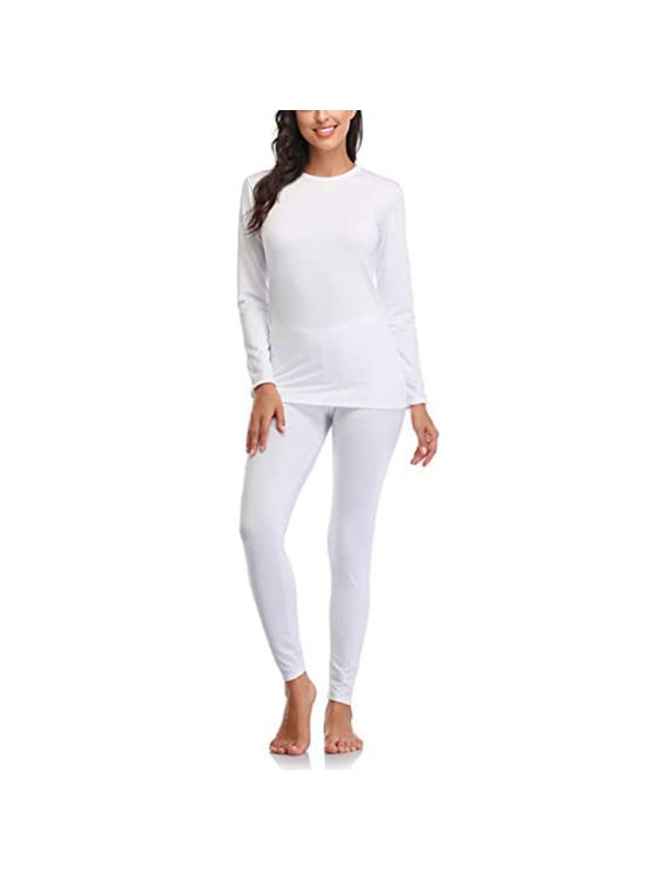Womens Ultra Soft Thermal Underwear Long Johns with Fleece lining