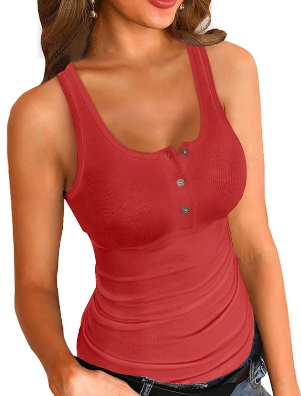 Cami Shirts Women Summer Top Shirt Solid Color Vests Shirt With