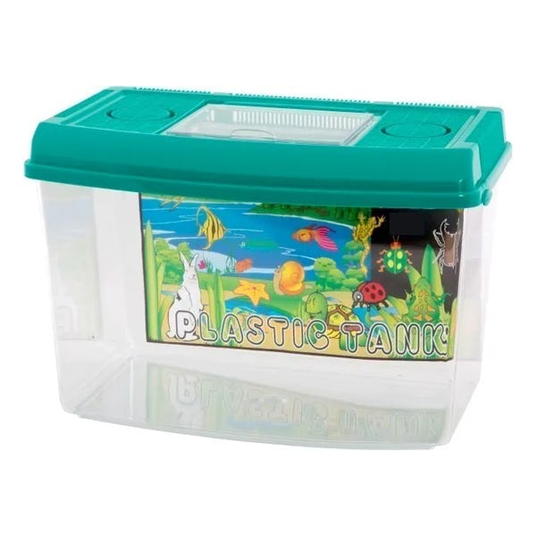 Plastic Fish/Bug Aquarium Tank Insect Box Container 21cm 4.5L w