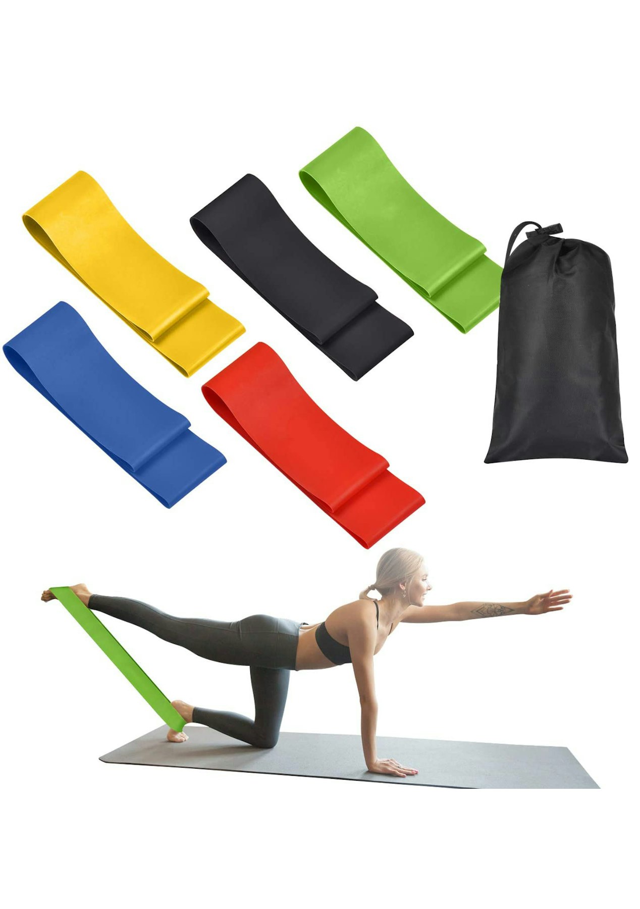 Details about   Resistance Bands Loop Set Exercise Sports Fitness Home Gym Yoga Pilates Latex 