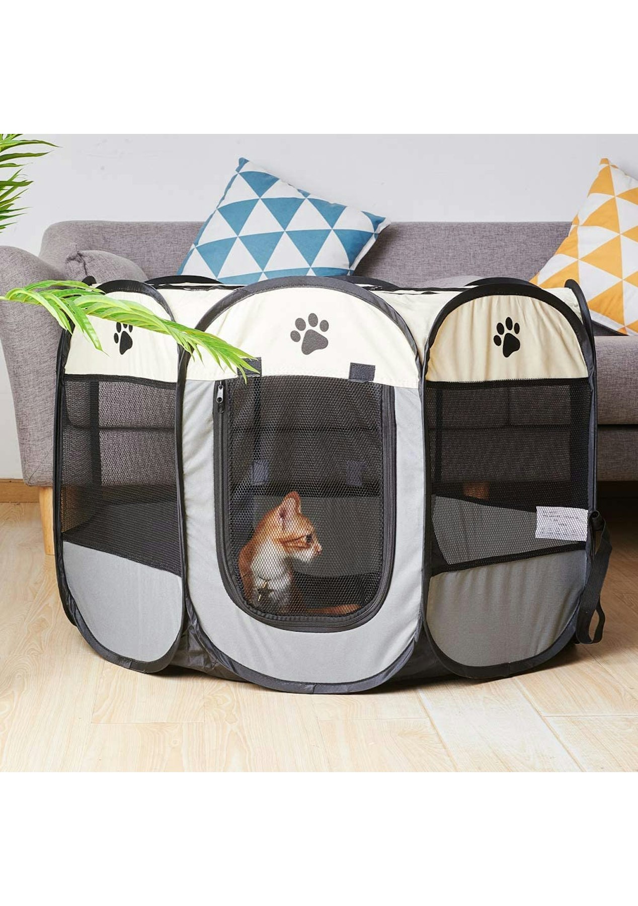 Dog Playpen Dog Play Pen Foldable Pet Playpen Tent Cage Crate - Onceit