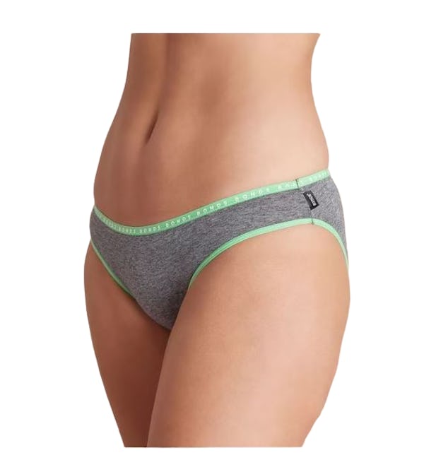 4 x Womens Bonds Hipster Bikini Underwear Undies Grey/Green - Onceit