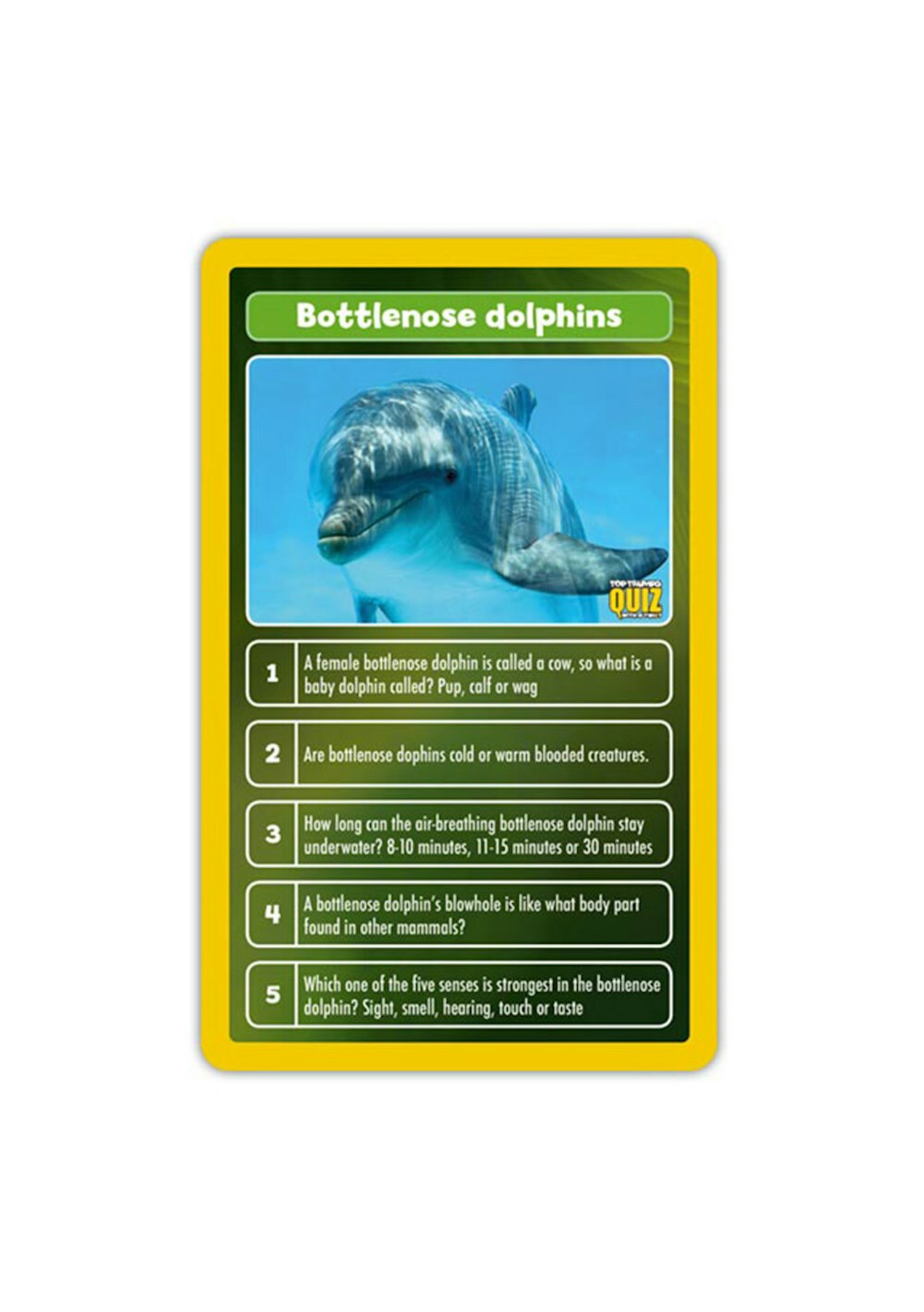 Top Trumps Animal Quiz Game/Card Knowledge 500 Questions 8y+ Family/Kids/Adults  - Onceit