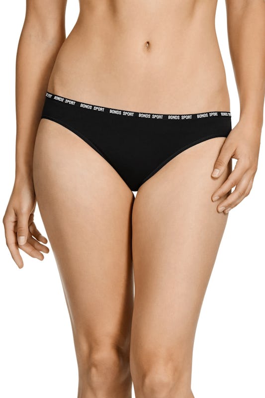 6 X Bonds Womens Active Seamless Bikini Sport Undies Underwear Black Wx84 -  Onceit