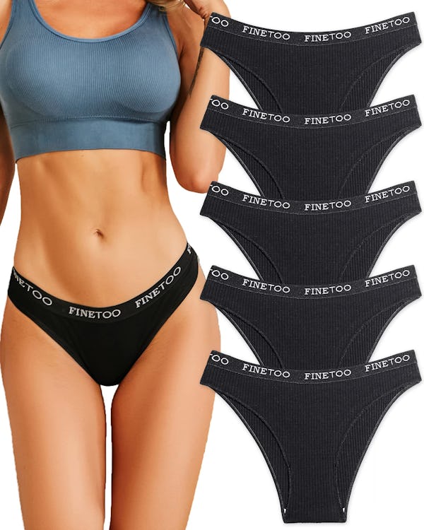 FINETOO cotton Underwear for Women cheeky High cut Breathable