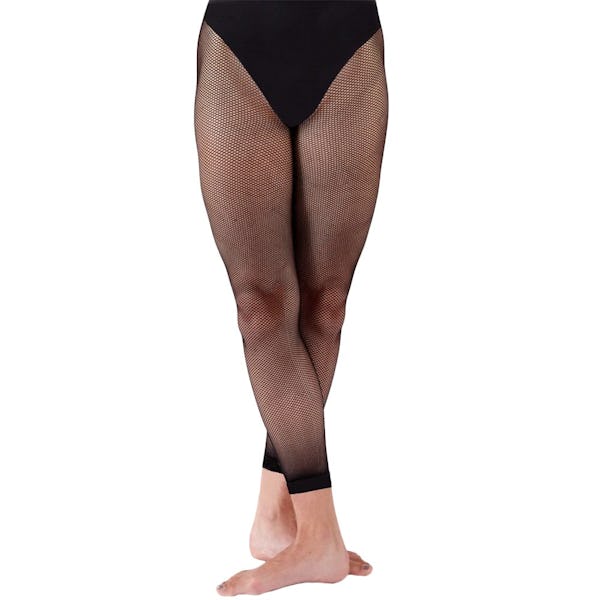 Silky Dance - Womens/Ladies Fishnet Footless Dance Tights - Black - Onceit