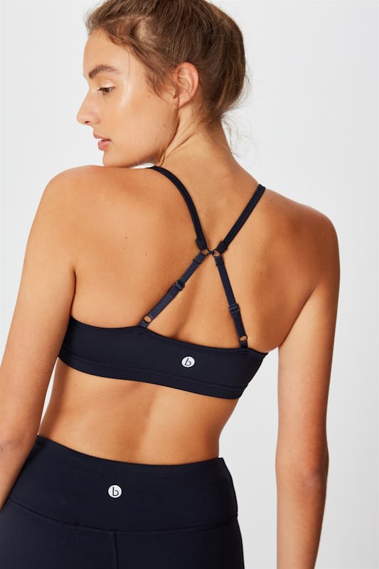 Cotton On Body Workout Yoga Crop Navy - Onceit