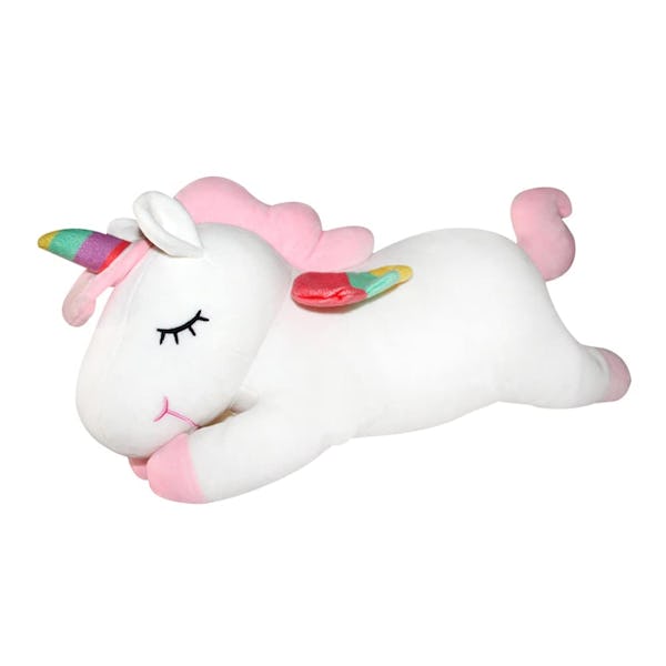 AIXINI Plush Unicorn Stuffed Animal Pillows Toy, 118 Inch cute Soft White  Unicorn Plushie with Rainbow Wings gifts for girls - Onceit
