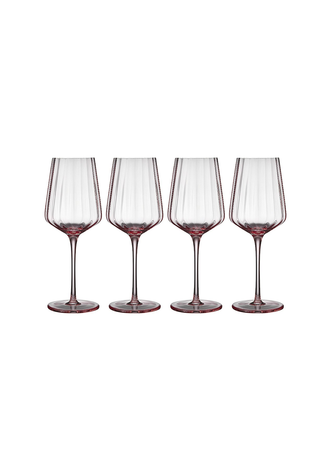 4pc Tempa Esme 400ml Crystal Stem Wine Glass Drinking Glassware Party Cup  Blush - Onceit