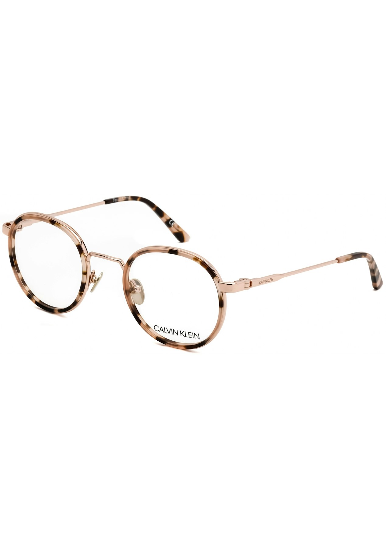Calvin Klein CK18107 Eyeglasses Peach Tortoise / Clear Lens - Onceit