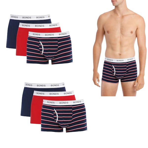 Bonds red mens guyfront trunks briefs boxer shorts comfy undies