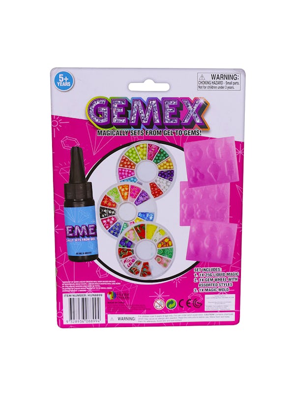 Gemex Refill Kit w/Liquid/Mold/Assorted Gems Girls Jewellery/Clips Making  5y+ - Onceit