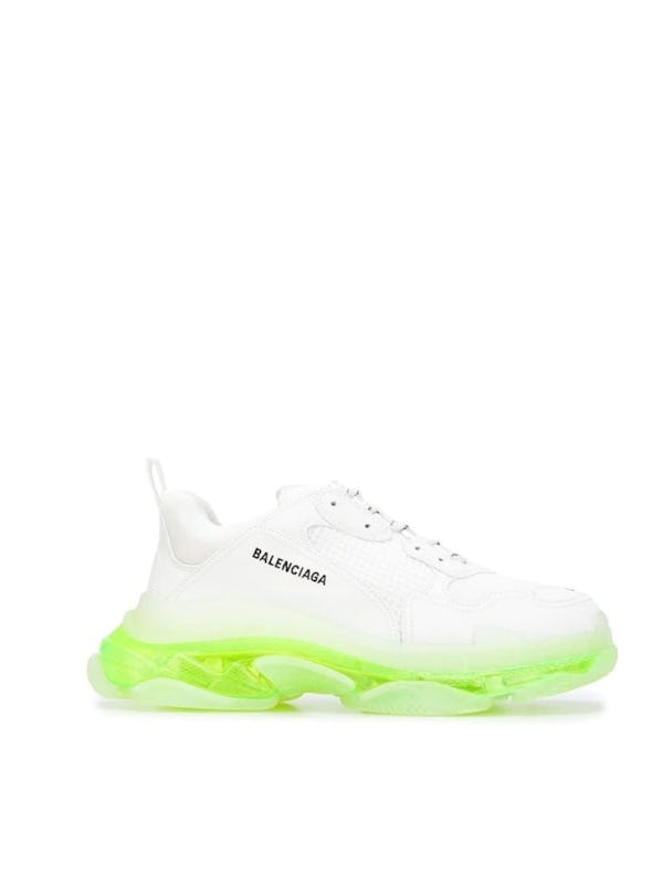 Balenciaga - Triple S Leather and Mesh Sneakers - Onceit