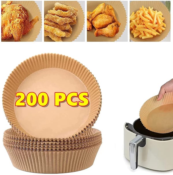 Air Fryer Disposable Paper Liner, 200PCS 6.3 Inch Non-stick Disposable Air  Fryer Liners, Baking Paper for Air Fryer Water-proof, Oil-proof, Non-stick,  Parchment Baking Paper for Baking Roasting Microw 
