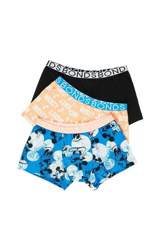 3 X Bonds Boys Disney Mickey Mouse Trunks - Kids Underwear Multicoloured -  Onceit