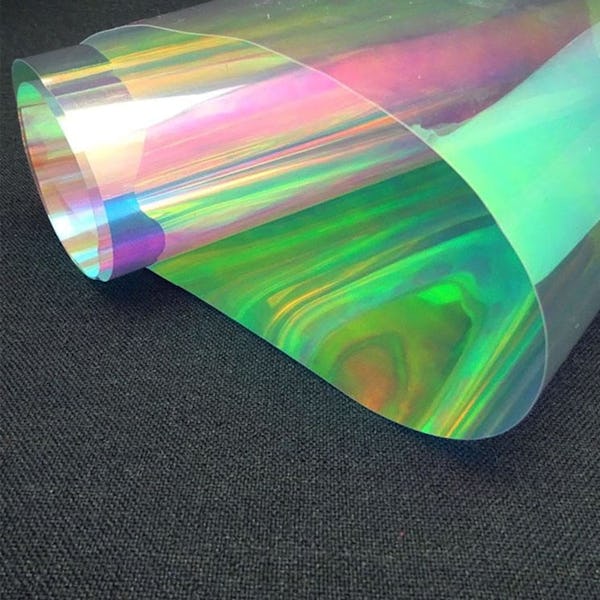 2 3 5 Meter Iridescent Film Pvc Transparent Rainbow Colour Glass Vinyl  Holographic Glossy Colourful Window Tint For Home - Onceit