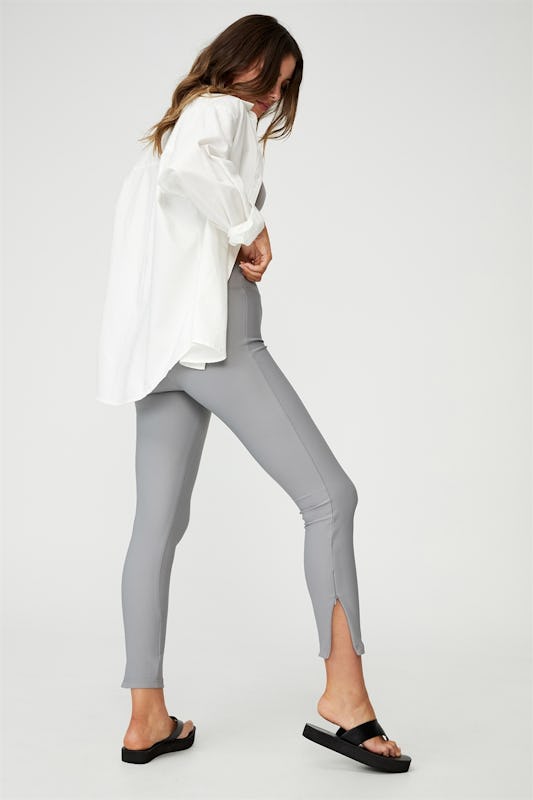 Mid-Rise Leggings with Side Zip