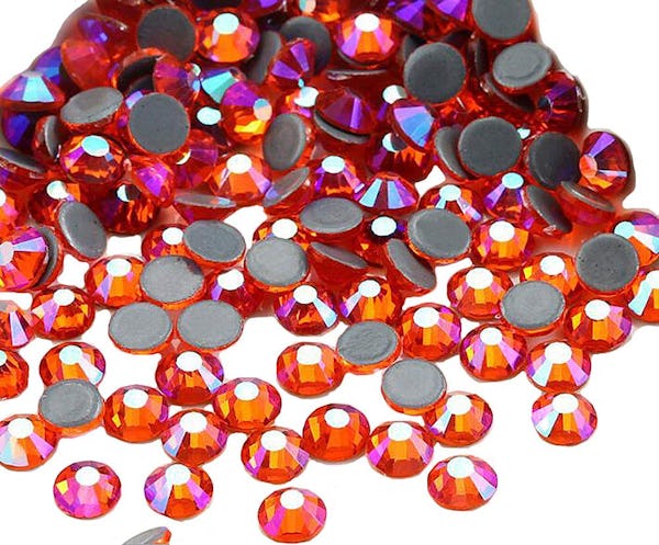 Jollin Hot Fix crystal Flatback Rhinestones glass Diamantes gems 48mm(20ss  1440pcs, Red AB) - Onceit